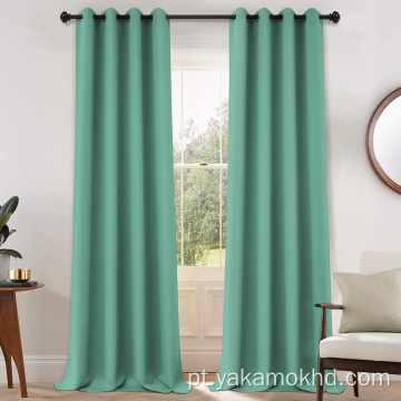 Cortinas blecaute turquesa de 108 &quot;de comprimento